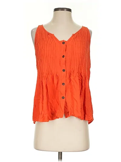 Pre-owned Maeve Sleeveless Blouse In Orange