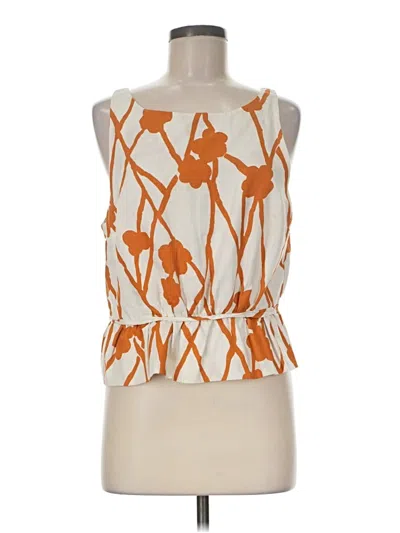 Pre-owned Maeve Sleeveless Blouse In Orange