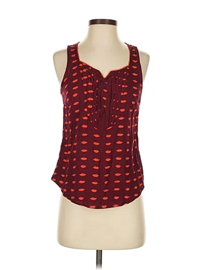 Pre-owned Maeve Sleeveless Blouse In Red