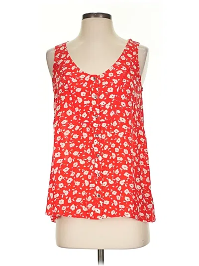 Pre-owned Maeve Sleeveless Blouse In Red