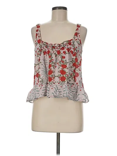 Pre-owned Maeve Sleeveless Blouse In Red