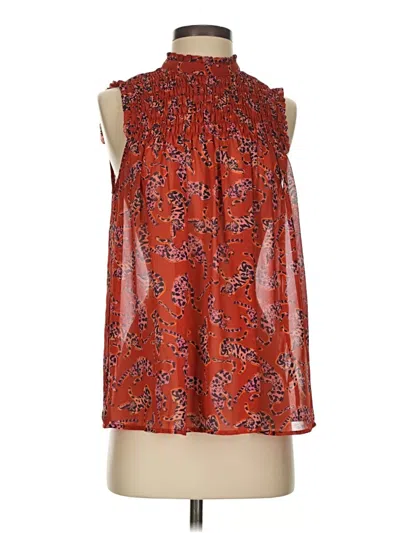 Pre-owned Maeve Sleeveless Blouse In Red