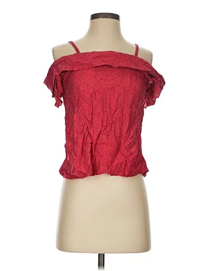 Pre-owned Maeve Sleeveless Blouse In Red