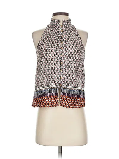 Pre-owned Maeve Sleeveless Blouse In White