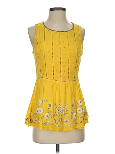 Pre-owned Maeve Sleeveless Blouse In Yellow