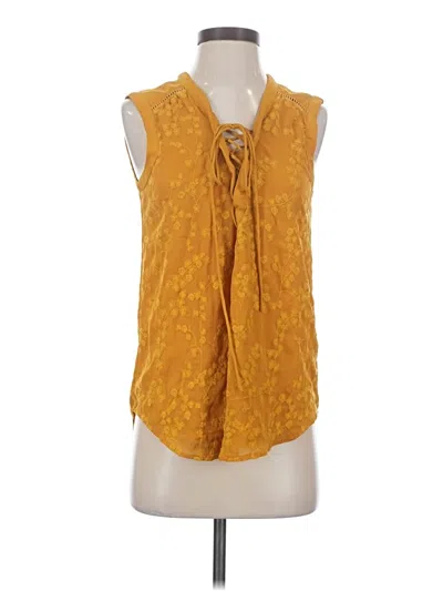 Pre-owned Maeve Sleeveless Blouse In Yellow