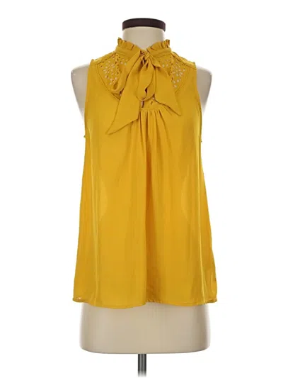 Pre-owned Maeve Sleeveless Blouse In Yellow