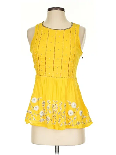 Pre-owned Maeve Sleeveless Blouse In Yellow