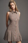 Maeve Sleeveless Button-front A-line Mini Dress In Multi