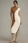 MAEVE MUSCLE COLORBLOCK MIDI DRESS