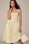 Maeve Sleeveless Notched Square-neck Midi Dress