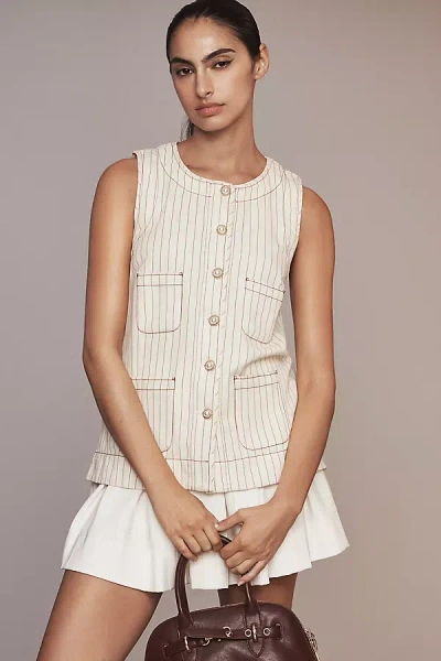 Maeve Sleeveless Patch Pocket Tunic Top
