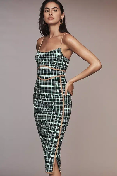 Maeve Sleeveless Scoop-neck Slim Midi Dress In Blue
