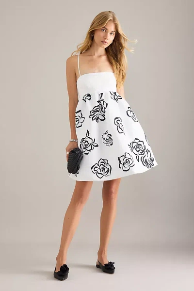 Maeve Sleeveless Square-neck Babydoll Mini Dress In White