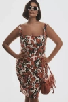 Maeve Sleeveless Square-neck Knee-length Dress In Brown