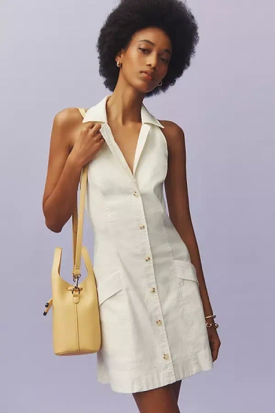 Maeve Sleeveless T-back Blazer Mini Dress In White