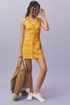 Maeve Sleeveless T-back Mini Blazer Dress In Orange