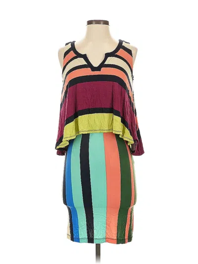 Pre-owned Maeve Sleeveless Top Green Cold Shoulder Neckline Tops