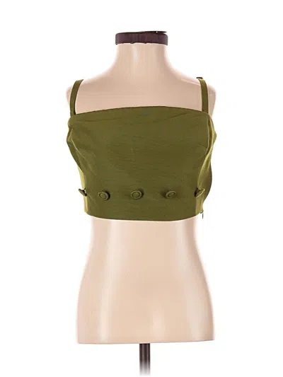 Pre-owned Maeve Sleeveless Top Green Square Neckline Tops