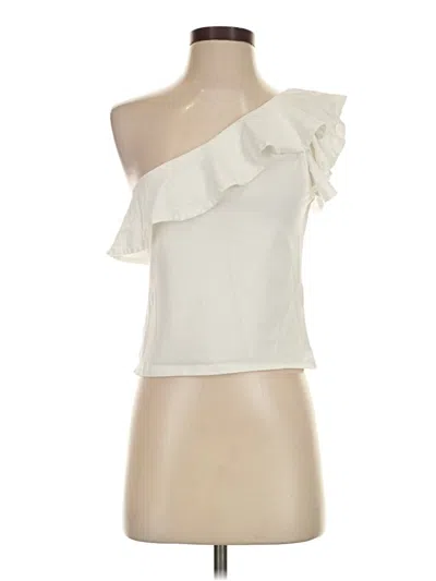 Pre-owned Maeve Sleeveless Top Ivory One Shoulder Neckline Tops