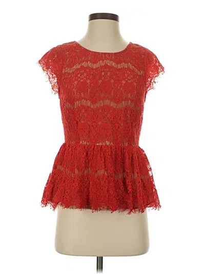 Pre-owned Maeve Sleeveless Top Red Sweetheart Neckline Tops