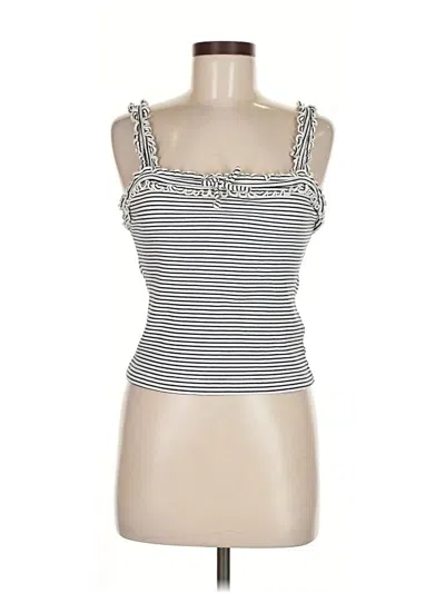 Pre-owned Maeve Sleeveless Top Silver Sweetheart Neckline Tops