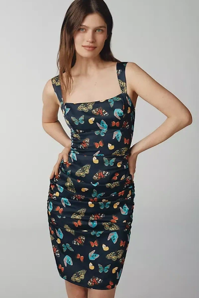 Maeve Sleeveless V-neck Mini Dress In Blue