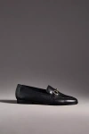 Maeve Slim Leather Loafers In Black