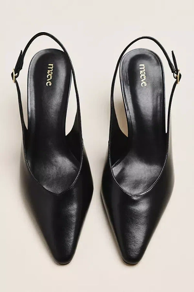 Maeve Slingback Kitten Heels In Black