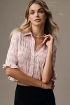 Maeve Smocked Button-front Top