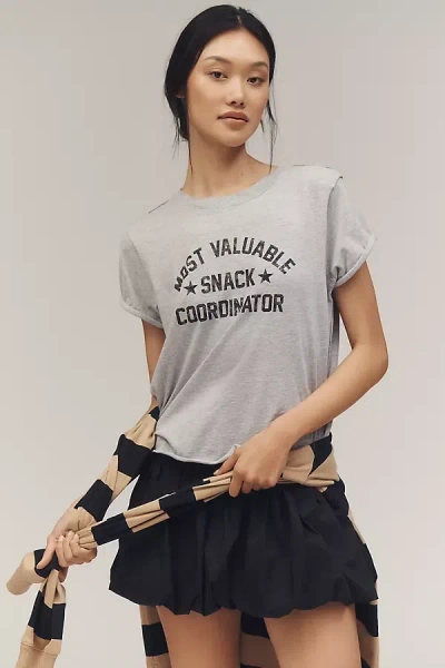 Maeve Snack Coordinator Graphic Tee In Gray