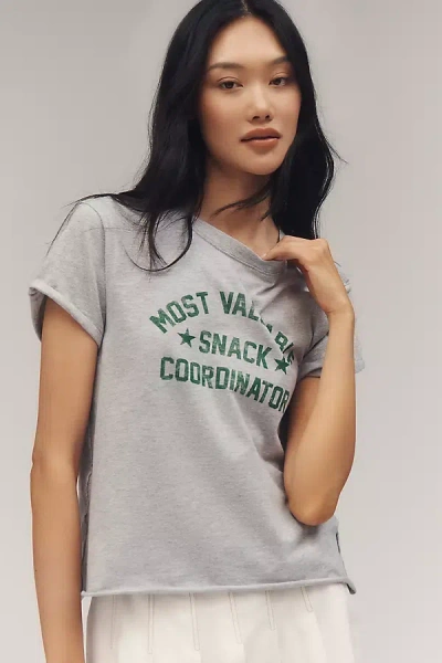 Maeve Snack Coordinator Graphic Tee In Gray