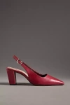 Maeve Snip-toe Slingback Block Heels In Red