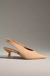 Maeve Snip-toe Slingback Kitten Heels In Sand