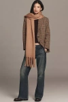 Maeve Solid Brushed Fringe Scarf In Sand