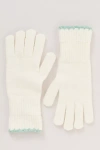Maeve Solid Ribbed Knit Gloves In Black
