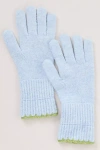 Maeve Solid Ribbed Knit Gloves In Blue
