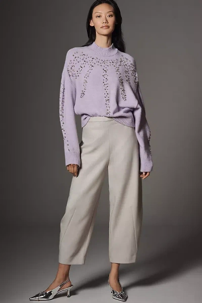 Maeve Sparkle Crop Barrel Pant In Multi