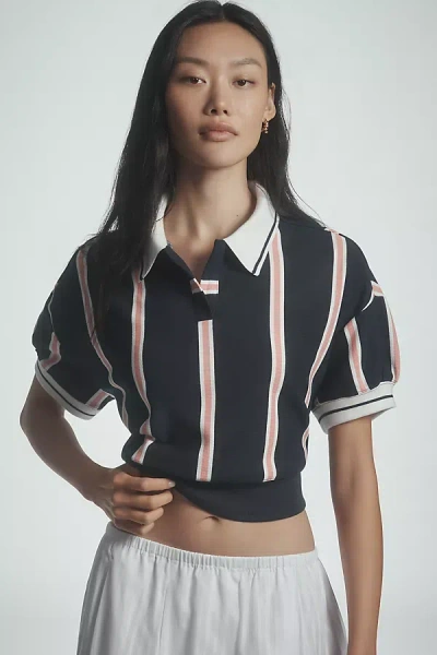 Maeve Sporty Polo Shirt In Multi