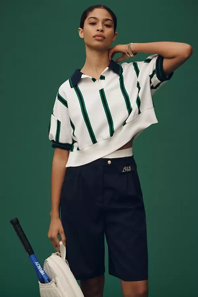 Maeve Sporty Polo Shirt In White