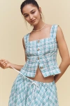 Maeve Square-neck Button-front Tank Top