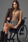 Maeve Square-neck Tank Top In Brown