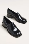 Maeve Square-toe Loafer Heels In Black