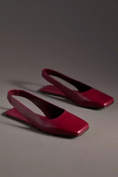 Maeve Square-toe Slingback Flats In Purple