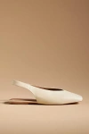 Maeve Square-toe Slingback Flats In White