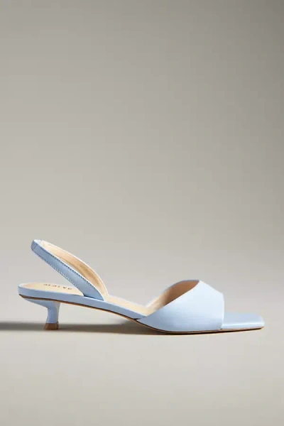 Maeve Square-toe Slingback Kitten Heels In Blue