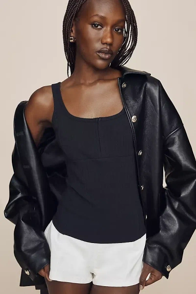 Maeve Square-neck Tank Top In Black