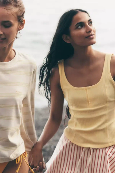 Maeve Square-neck Tank Top In Yellow