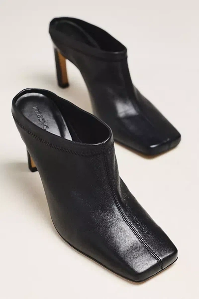 Maeve Square-toe Mule Heels In Black