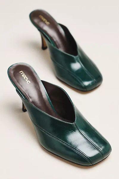 Maeve Square-toe Mule Heels In Green